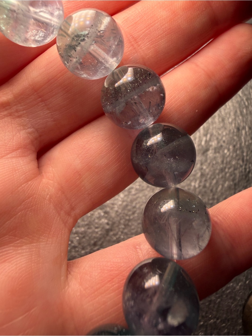 HQ Half Bowl Pyrite in Fluorite Natural Crystal Bracelet